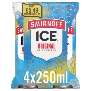 Smirnoff Ice Crisp Citrus 4 x 250ml