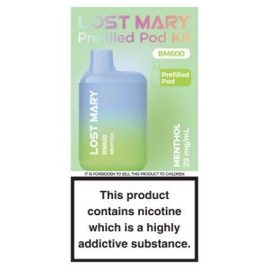 Lost Mary 600 Puff Pre Filled Vape Menthol